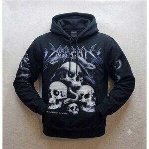 Vitriol Serpents Reign Men's Black Pullover Hoodie w Pouch Pocket. Size M